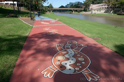 Riverside walk along Parramatta River.