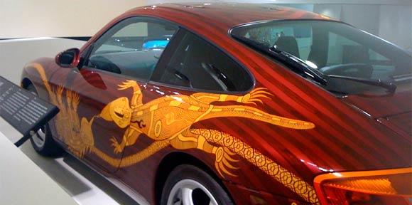 Aboriginal art on a Porsche