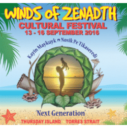 Poster advertising the 2016 Winds of Zenadth festival.
