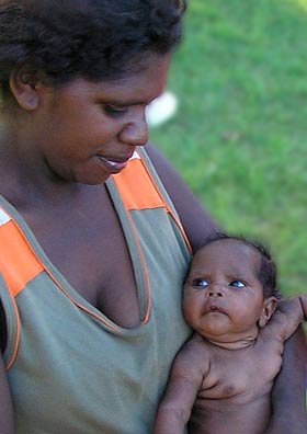 An Aboriginal mother and her child.