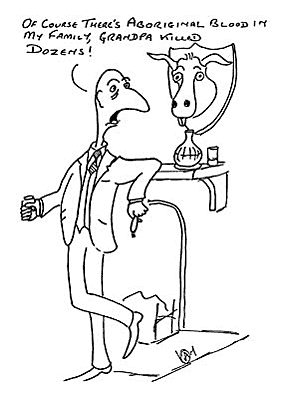 A cartoon showing a noble man in a relaxed position holding a drink.