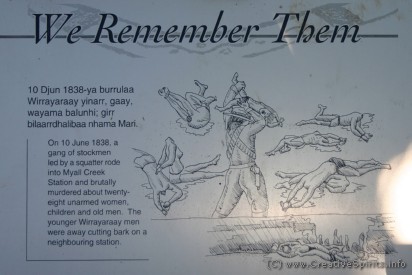 Plaque 6 of the Myall Creek memorial walk.