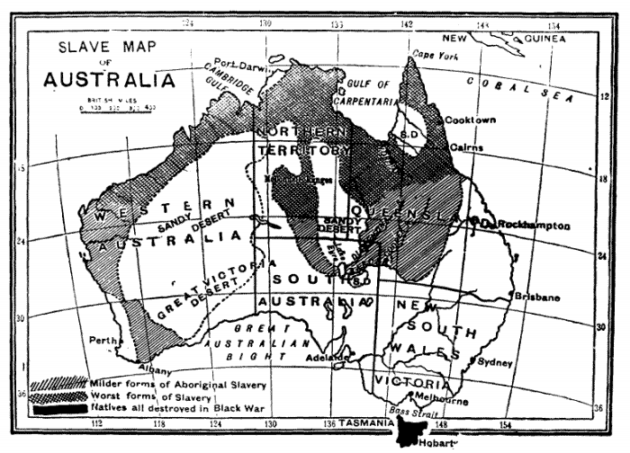 A slave map of Australia from the year 1890