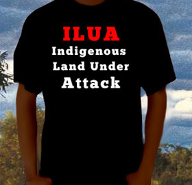 A t-shirt showing a different explanation of 'ILUA'.