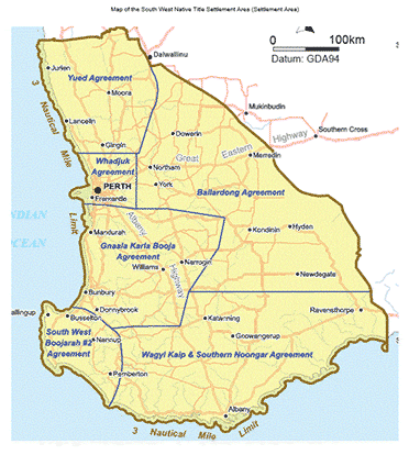 The area extends over the entire south-west corner of Western Australia.