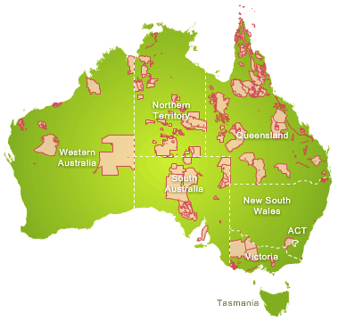Map of Indigenous Land Use Agreements in Australia.il