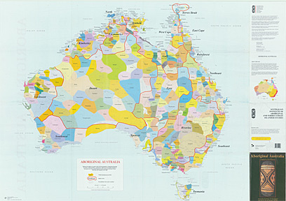 Map of Aboriginal Australia showing language groups.