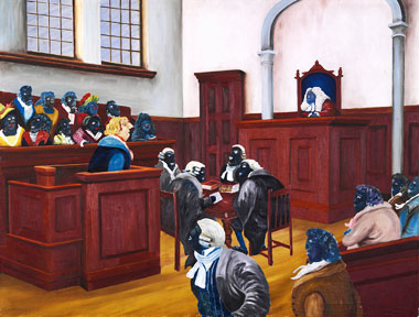 Judgement by His Peers - Painting by Gordon Syron