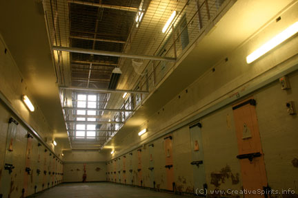 An inside view of a prison.