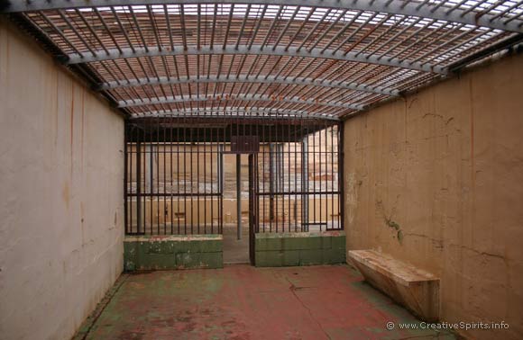 A visitor cell in a prison
