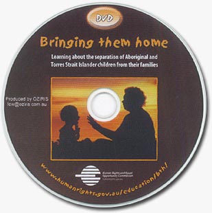 DVD: Bringing Them Home, showing a mum talking to her kid.