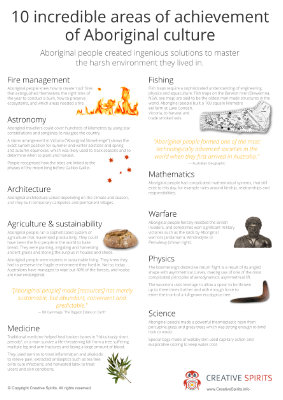 Aboriginal infographic: 10 Incredible Areas of Achievement of Aboriginal Culture