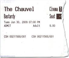 Movie ticket for 'Bastardy'