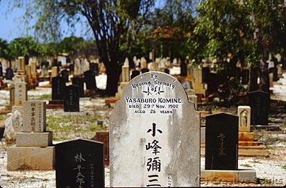 Japanese Cemetery. This diver only got 25 years old ...