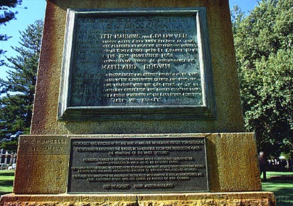 Fremantle. The lower plate which explains the Aboriginal viewpoint has been added significantly later.