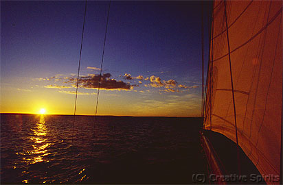 Monkey Mia and Shark Bay. Enjoy a sunset aboard one of the yachts.